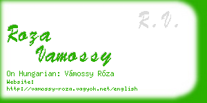 roza vamossy business card